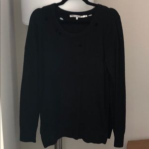 Pam & Gela Side Slit/Zipper Sweater